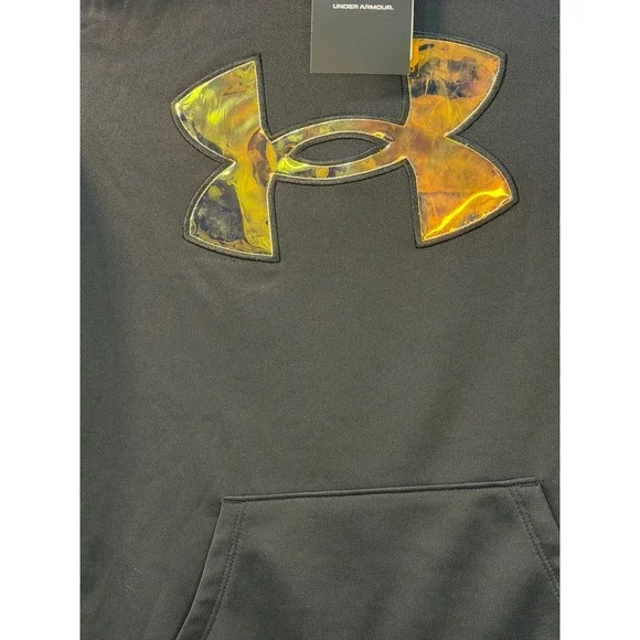 Under Armour Youth Black Camo Logo Hoodie Pullover Fleece Kids M - Picture 6 of 6